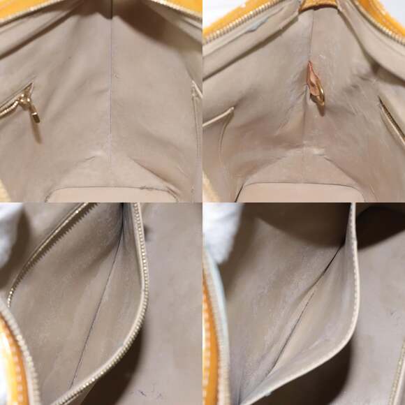 LOUIS VUITTON Monogram Vernis Houston Hand Bag Beige M91004 - Picture 12 of 13